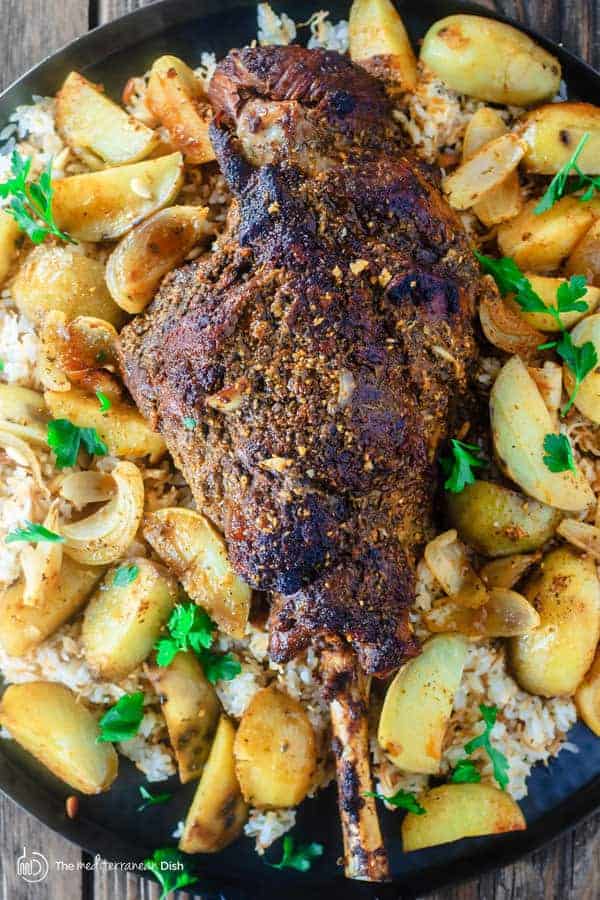 Mediteranean Leg of Lamb Recipe with Potatoes (Video + Photo Tutorial)