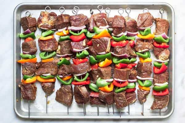 The best beef shish kabob recipe (how-to!) | The Mediterranean Dish. This recipe and tutorial will show you exactly how to make the perfect beef kabobs (kebabs). From the spices and marinade, and how to grill the best kabobs! Click the image for the recipe and visit TheMediterraneanDish.com for more!