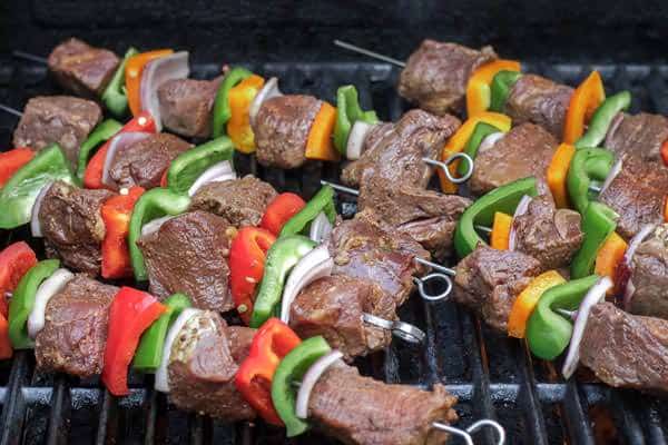 Marinated Barbecue Meat On Skewer Shish Stock Photo 1095659402