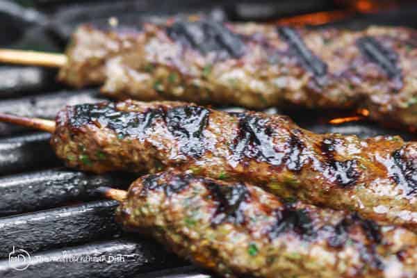 Kofta kebabs on grill 