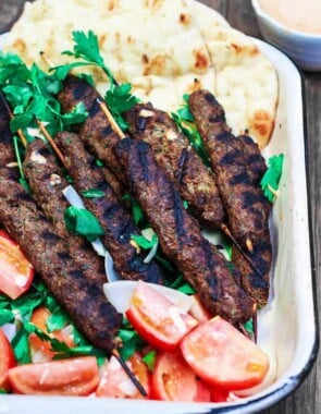 Kofta Kebab Recipe | The Mediterranean Dish. Authentic kofta kebabs with ground beef and lamb, garlic, onions, fresh parsley and warm Middle Eastern spices. See the step-by-step tutorial on The Mediterranean Dish.