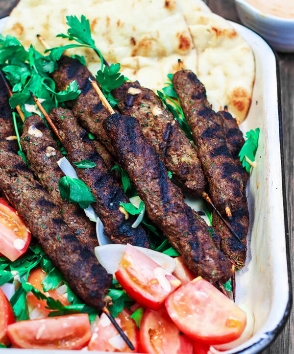 Kofta Kebab Recipe | The Mediterranean Dish. Authentic kofta kebabs with ground beef and lamb, garlic, onions, fresh parsley and warm Middle Eastern spices. See the step-by-step tutorial on The Mediterranean Dish.