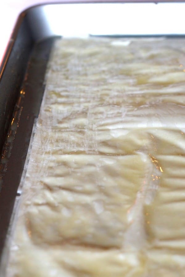 Phyllo Dough Layering for pizza