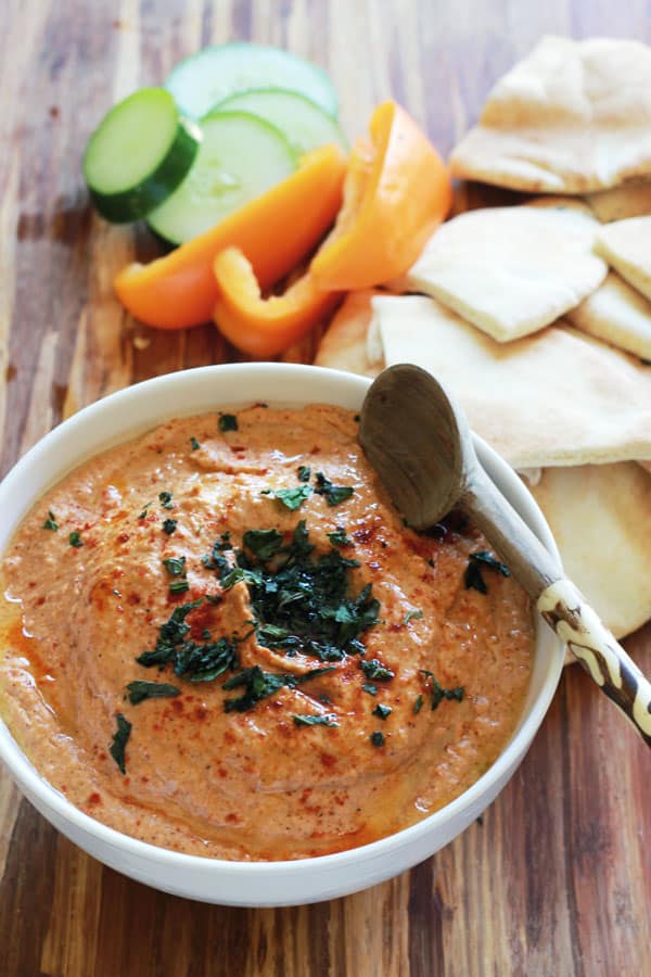 Roasted Red Pepper Hummus Recipe