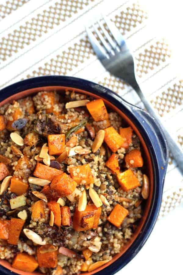 Easy Butternut Squash Recipe with Lentils and Quinoa