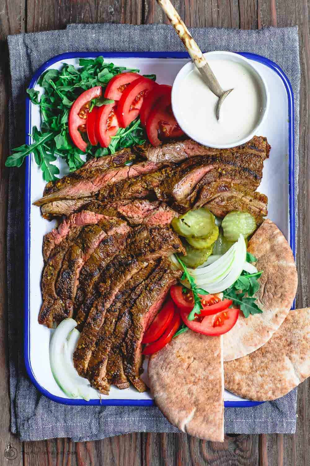 Grilled Beef Shawarma Sandwiches The Mediterranean Dish Grilled Beef Shawarma Sandwiches The Mediterranean Dish