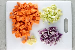 Ingredients for Curried Red Lentil and Sweet Potato Soup Recipe