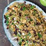 Freekeh recipe with cranberries and apples