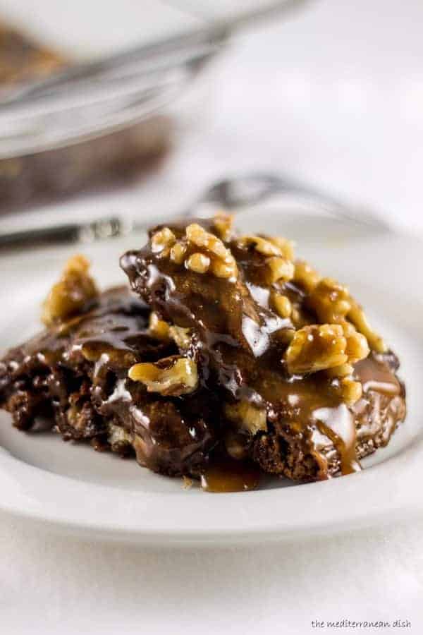 Nutella Brownies Recipe with Caramel and Walnuts