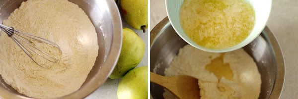 Mix flour and butter together in a bowl