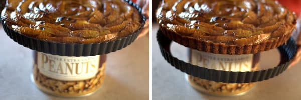 Removing pie ring from pie