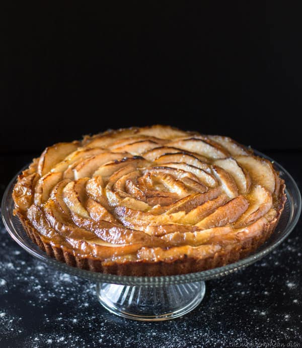 Entire French Pear Tart ready to be served