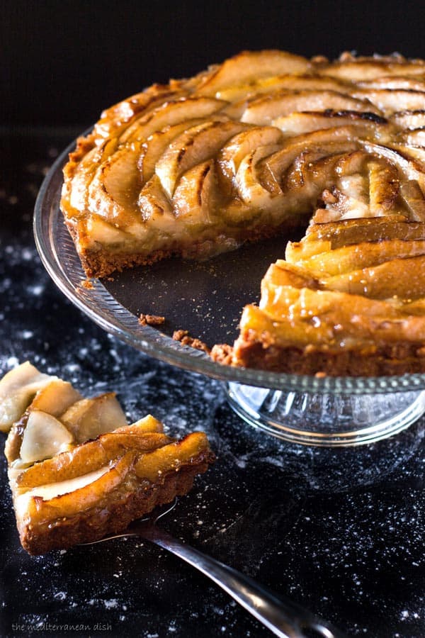 Pear Tart with slice removed