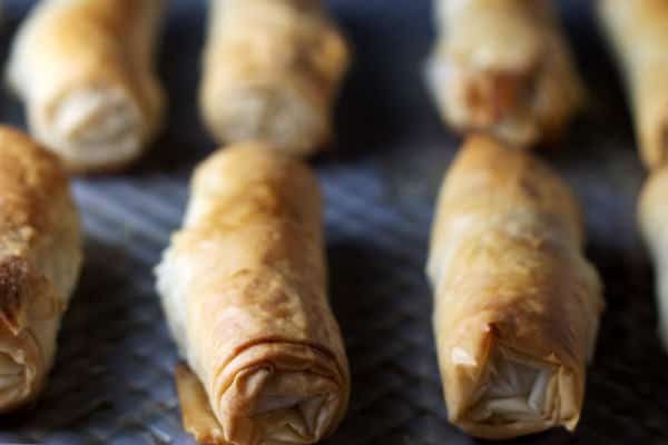 Baked meat rolls with a golden brown crust