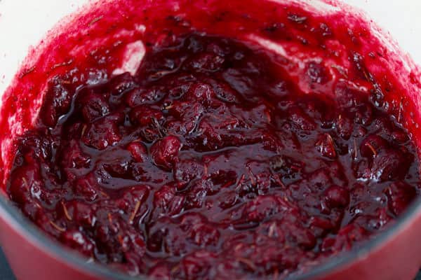 Deep red color of Cranberry in a bowl