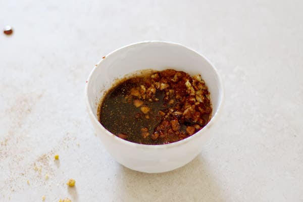 Spice rub used for chicken thigh recipe in a bowl