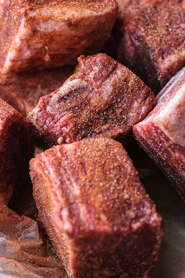 Seasoned beef chunks