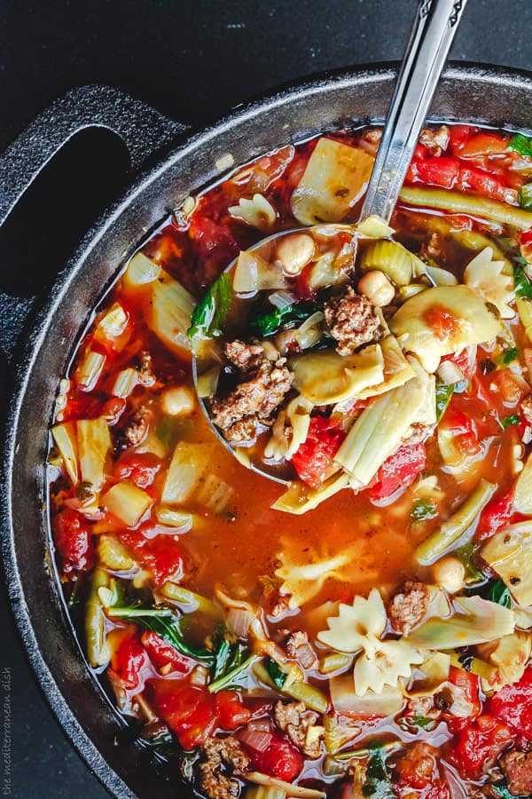 Minestrone with Sweet Italian Turkey Sausage