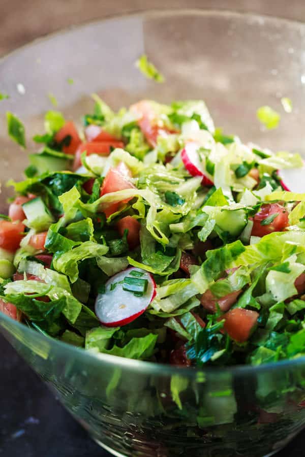 Salad mix for Mediterranean Fattoush Salad Recipe