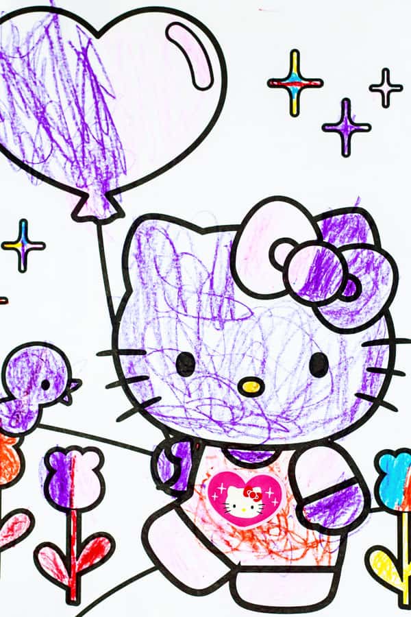Hello Kitty drawing from my six month blogging update from The Mediterranean Dish