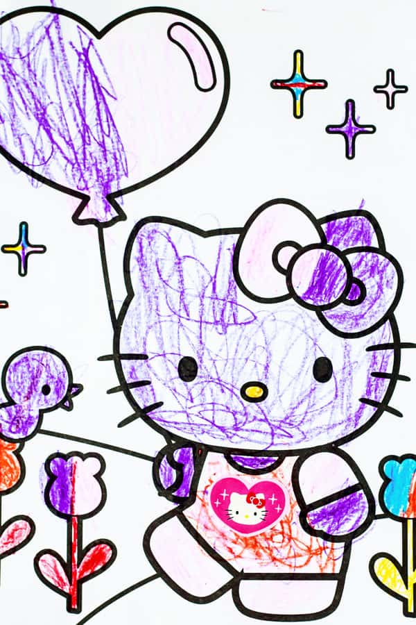 Hello Kitty drawing from my six month blogging update from The Mediterranean Dish