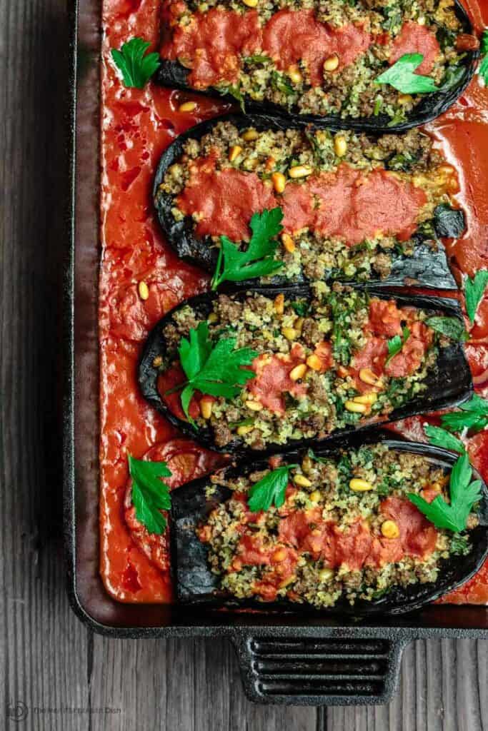 Stuffed Eggplant with Ground Beef | The Mediterranean Dish