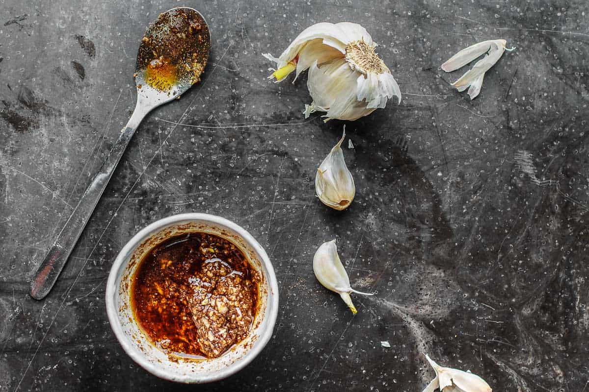 garlic and spices to make the chicken marinade