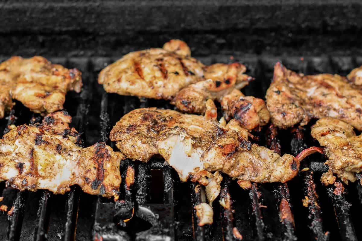 chicken on  the grill