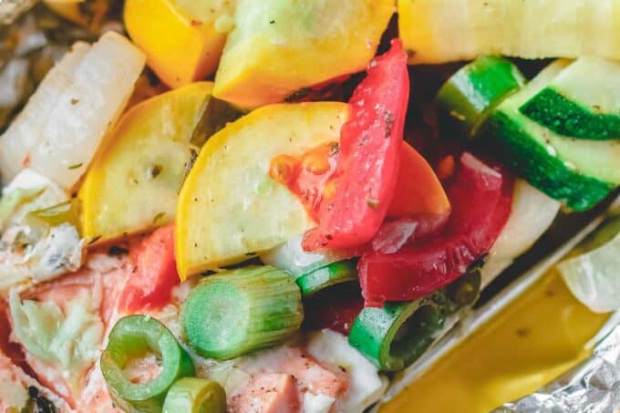 Mediterranean-Style Baked Salmon In Foil