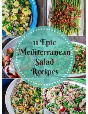 11 Epic Mediterranean Salad Recipes | The Mediterranean Dish. Easy salad recipes loaded with Mediterranean flavors and great ingredients. Perfect for any night of the week, summer picnics and more. Tabouli, fattoush, potato salad, chikpea salad, and more! from themediterraneandish.com #salad #chickpeasalad #tabouli #mediterraneansalad #greeksalad #balela #tunasalad #ptoatsalad