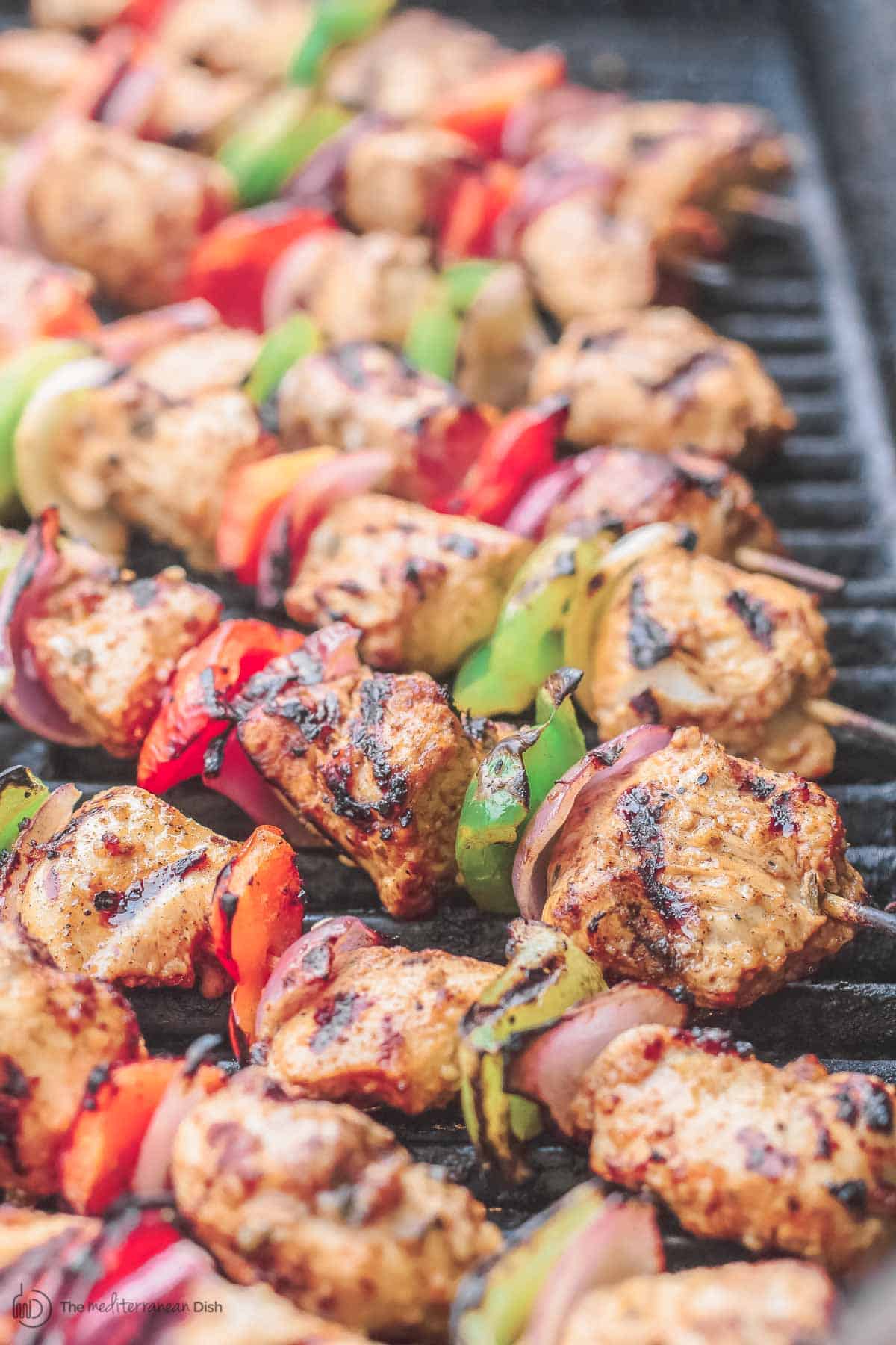 Skewered chicken marinated in lemon, parsley and garlic