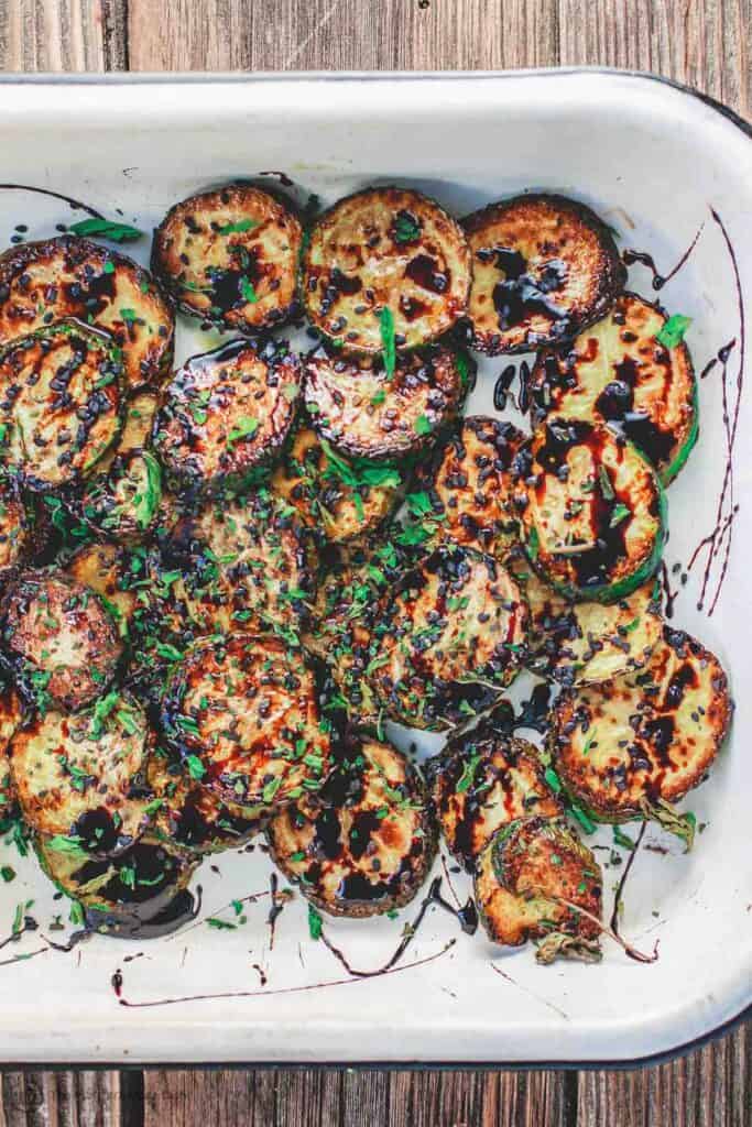 Easy Skillet Zucchini Recipe with Balsamic Reduction
