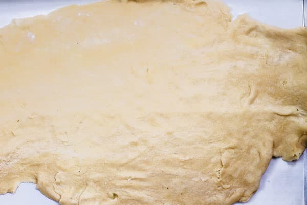 galette dough rolled out flat