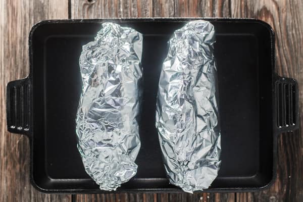 Sweet Potatoes wrapped in Aluminum foil