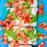 Baked Cod Recipe with Pistachio Cilantro Pesto | The Mediterranean Dish. A 25-minute baked cod dinner with bold flavors from cilantro, garlic, and lemon juice. See the two-step recipe on The Mediterranean Dish today!