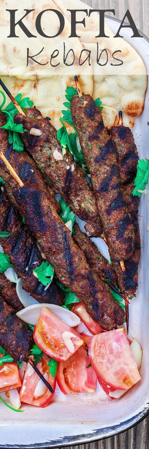 Kofta Kebab Recipe | The Mediterranean Dish. Authentic kofta kebabs with ground beef and lamb, garlic, onions, fresh parsley and warm Middle Eastern spices. See the step-by-step tutorial on The Mediterranean Dish.