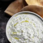 Authentic Tzatziki Sauce Recipe | The Mediterranean Dish. The best tzatziki sauce recipe with Greek yogurt, cucumbers and garlic. From the Greek island of Paros! This is an authentic, creamy and inteseley flavored tzatziki recipe. Comes with step-by-step photos. Click on the pin image to see it and browse TheMediterraneanDish.com for more Mediterranean recipes!