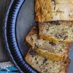 Banana Walnut Bread (W/olive oil) |The Mediterranean Dish. Healthy Banana Bread recipe with a Mediterranean twist! Made with olive oil and honey! So yes, it's butter-free and sugar free. Delicious and nutrition-packed with dates, walnuts and a few fragrant spices. Get the step-by-step and more at TheMediterraneanDish.Com
