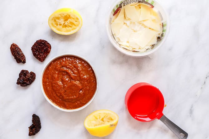 Display of Colorful ingredients used in the salad