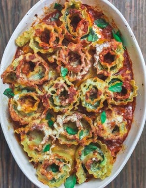 Vegetarian Lasagna Roll Ups with Zucchini and Light Cheese Filling