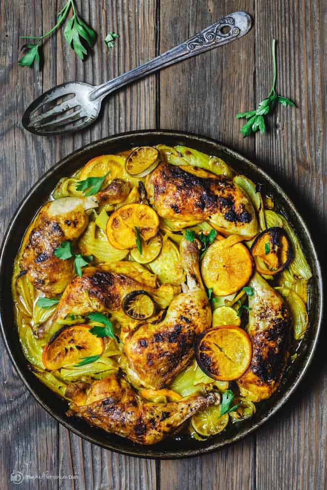 Roast Chicken Recipe with Turmeric and Fennel The Mediterranean dish