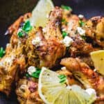 Greek Chicken Wings Recipe | The Mediterranean Dish. These chicken wings are the BEST! Easy, flavor-packed baked chicken wings that have been marinated Greek-style with olive oil, lemon juice, garlic and more! Get the recipe on TheMediterraneanDish.com