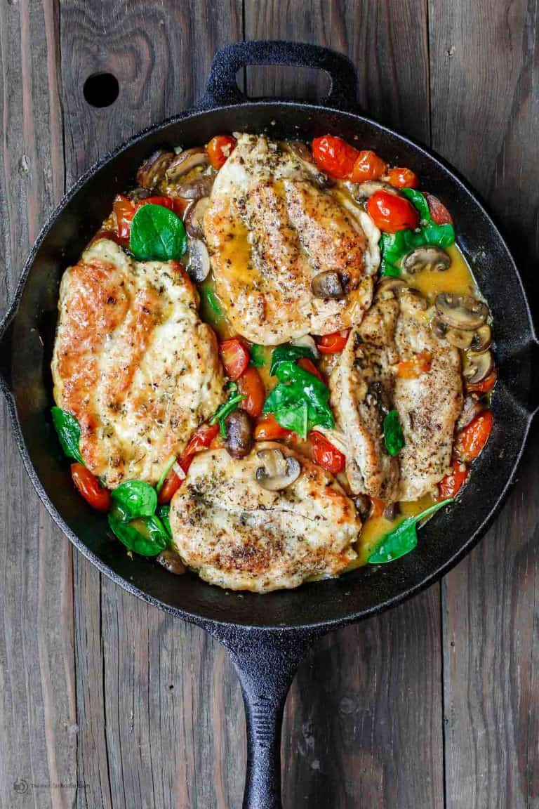 Italian-Style Skillet Chicken with Tomatoes and Mushrooms | The
