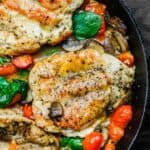 20-Minute Skillet Mushroom Chicken | The Mediterranean Dish