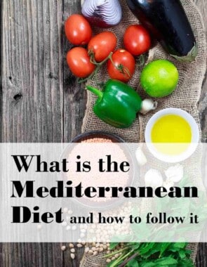 Image with Mediterranean diet ingredients. What is the Mediterranean diet and how to follow it