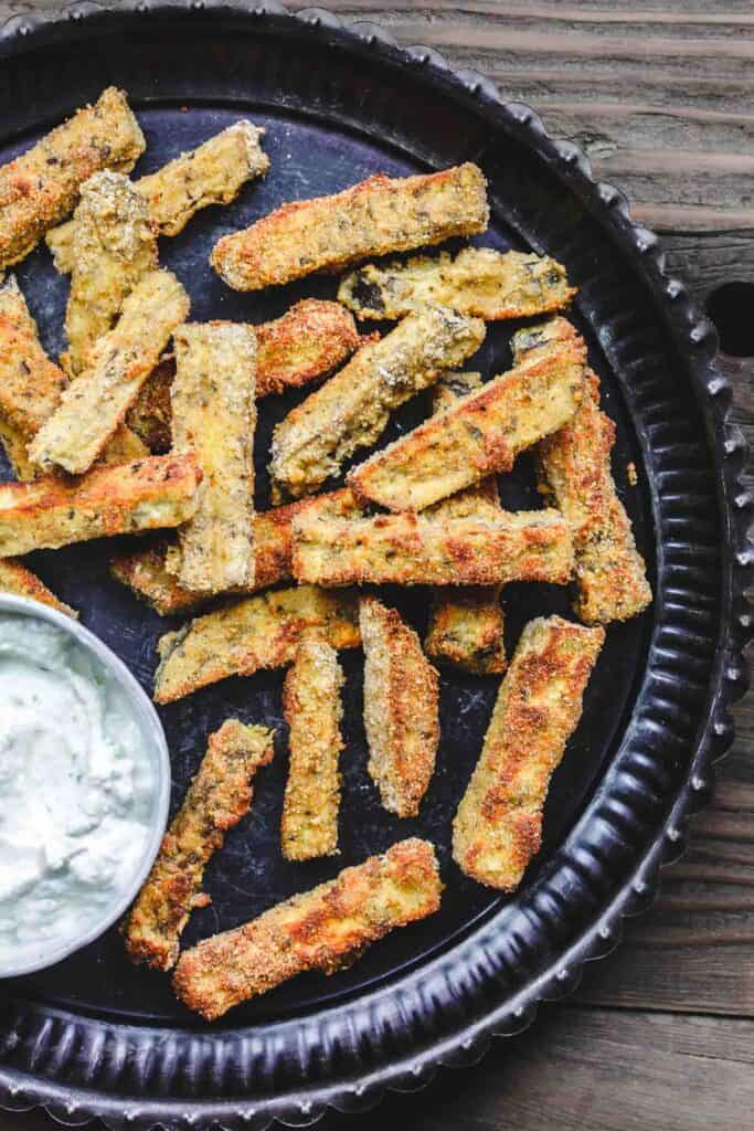 Baked Eggplant Fries with Greek Tzatziki Sauce The Mediterranean Dish