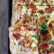 Italian-Style Breakfast Strata Recipe with Fillo Crust-image