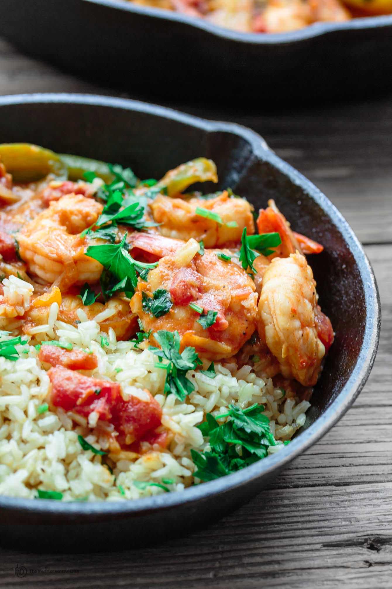 Shrimp and a side of rice