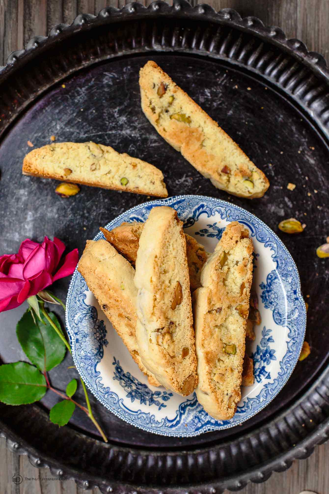 Biscotti on a tray