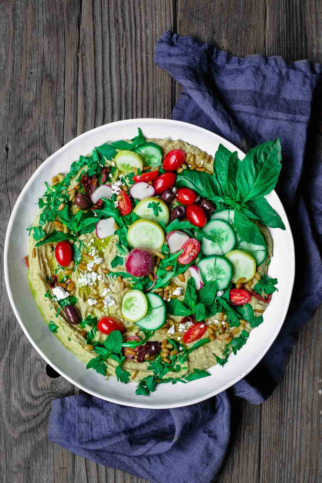 Mediterranean Farmer&amp;#39;s Market Hummus Dip | The Mediterranean Dish